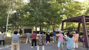 4. 수지구가 기체조 교실을 운영한다. 상현공원에서 기체조 교실이 열리고 있다..jpeg