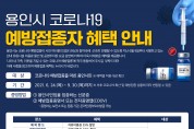 용인시, 코로나19 백신 접종 시민 '인센티브' 대폭 확대