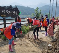 용인시자원봉사센터, 충북 괴산서 수해복구 일손 도와